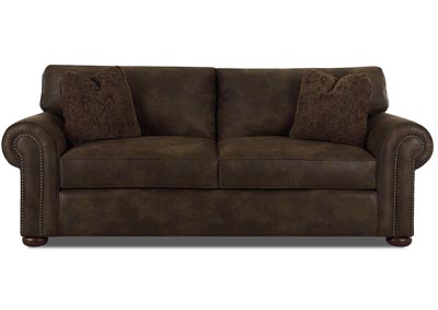 Sienna Dark Brown Fabric Sofa