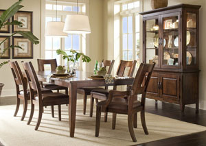 Carturra Dining Table w/ 4 Side Chairs & 2 Arm Chairs