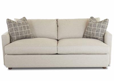 Leisure Medium Brown Stationary Fabric Sofa