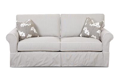 Southern Shores Polo Storm Striped Stationary Fabric Sofa