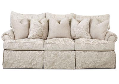 Audrey Renaissance Putty Pattern Fabric Sofa