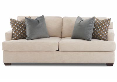 Karalynn Ivory Stationary Fabric Sofa