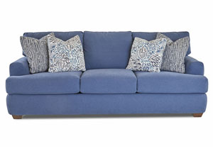 Haynes Indigo Stationary Fabric Sofa