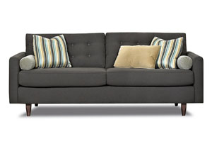Craven Camden Charcoal Stationary Fabric Sofa