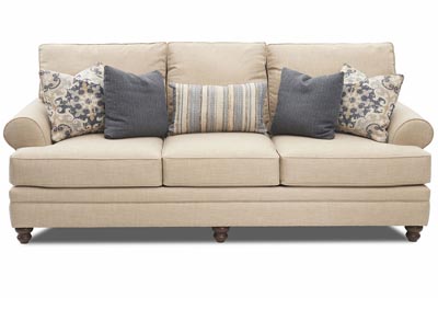 Darcy Beige Stationary Fabric Sofa