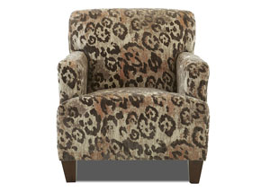 Tanner Bobcat Mink Multi-Colored Stationary Fabric Chair