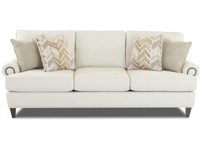 Madison Cotton White Stationary Fabric Sofa