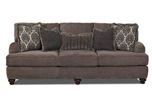 Declan Zumba Otter Brown Stationary Fabric Sofa