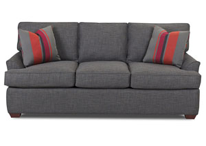 Grady Charcoal Fabric Stationary Sofa