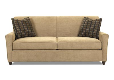 Lara Kangeroo-Brown Stationary Fabric Sofa