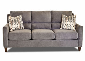Cortland Aluna Charcoal Gray Stationary Fabric Sofa