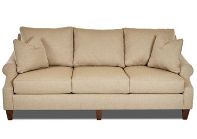 Lyndon Almond Stationary Fabric Sofa