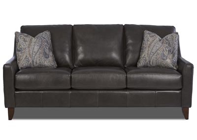 Belton Abilene Steel Leather Stationary Sofa
