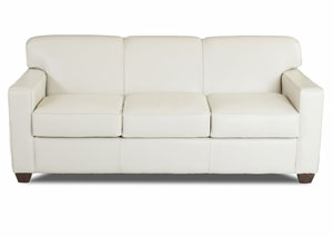 Gillis Oatmeal Leather Sleeper Sofa
