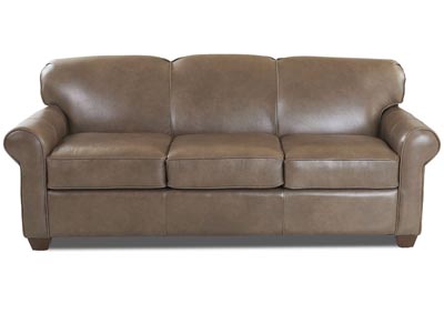 Mayhew Brown Leather Sleeper Sofa