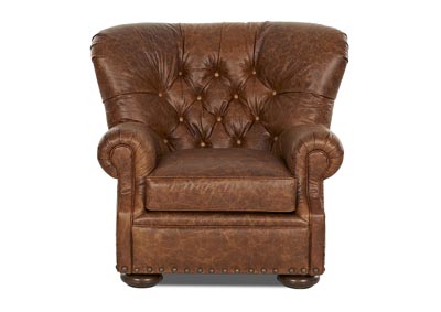 Aspen Chaps Saddle Stationary Leather Chair