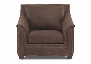 Wilkesboro Stallone Bark Brown Leather Chair