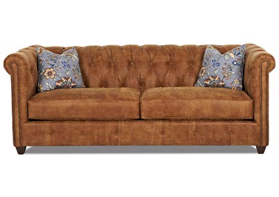 Beech Mountain Leather Stationary Sofa