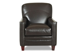 Pantego Chocolate Brown Leather Stationary Chair