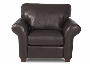 Moorland Sydney Java Leather Stationary Chair