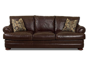 Image for Montezuma Walnut Brown Stationary Leather Sofa
