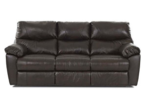 Odessa Black Reclining Leather Sofa