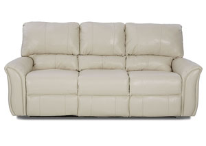Marcus Oatmeal Brown Reclining Leather Sofa