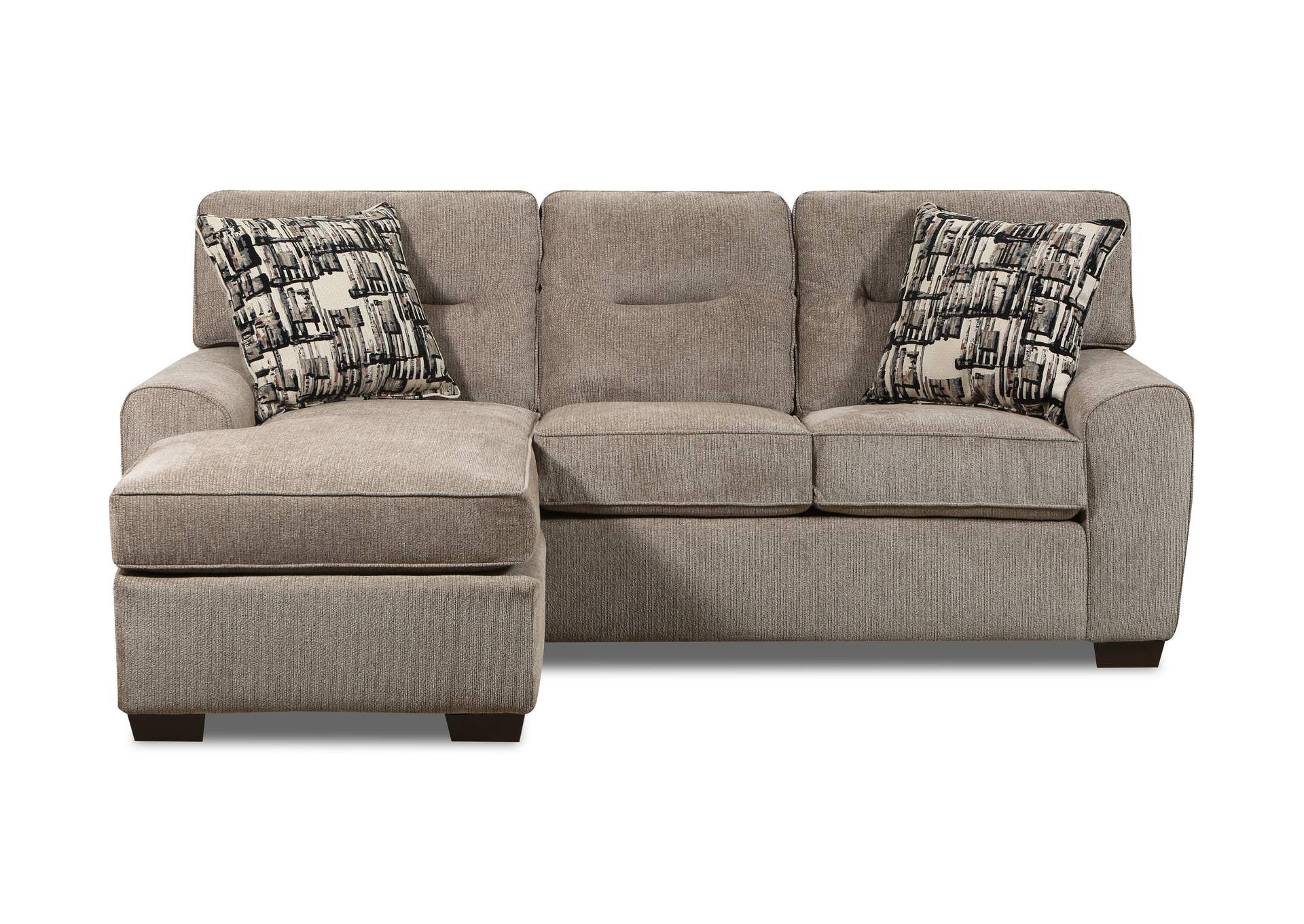 Sofa/Chaise - Driscoll Cappuccino / Cubism Spark,Lane Furniture