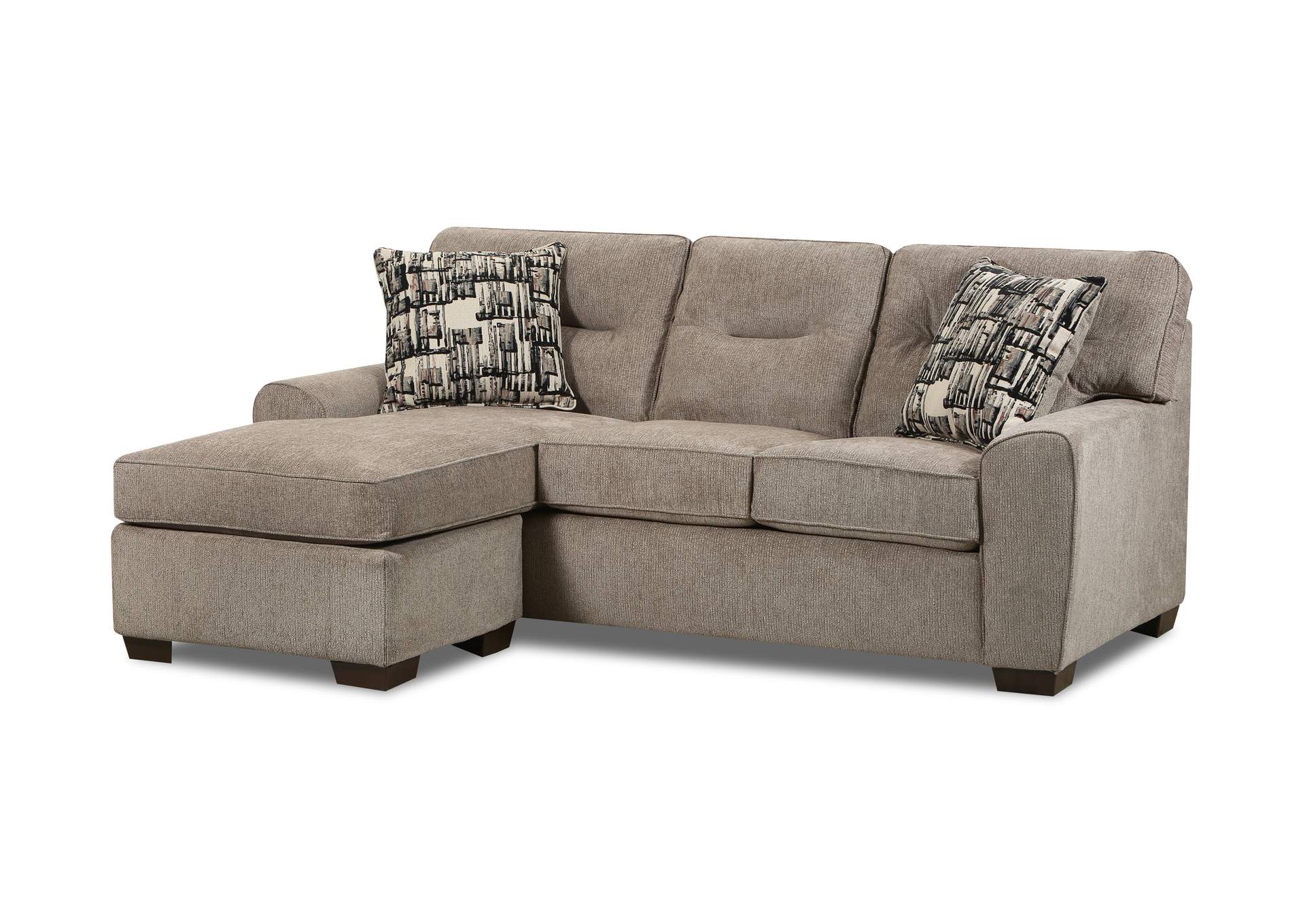 Sofa/Chaise - Driscoll Cappuccino / Cubism Spark,Lane Furniture