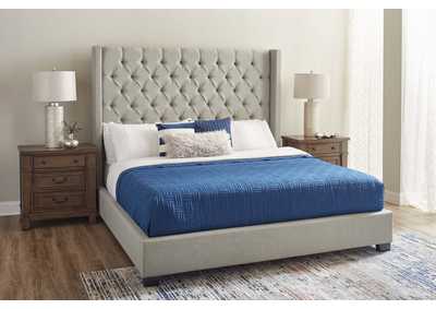 Image for Manhattan Gray 4/6 Full Upholstered Bed