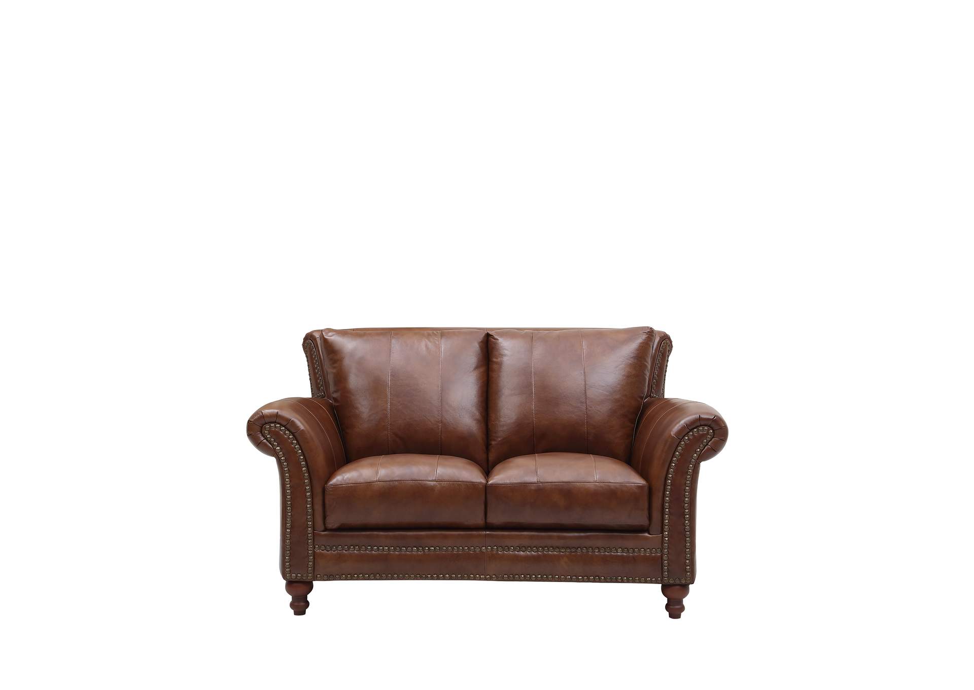 Georgetowne 2239 Butler Loveseat 6618 Brown 100 Top Grain,Leather Italia USA