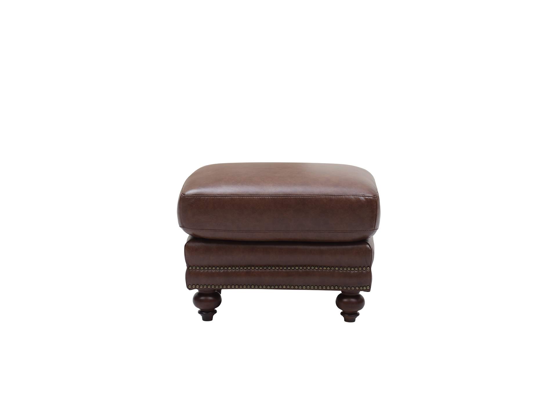 Georgetowne 4855 Bayliss Ottoman 1721 Rustic Brown Leather -,Leather Italia USA