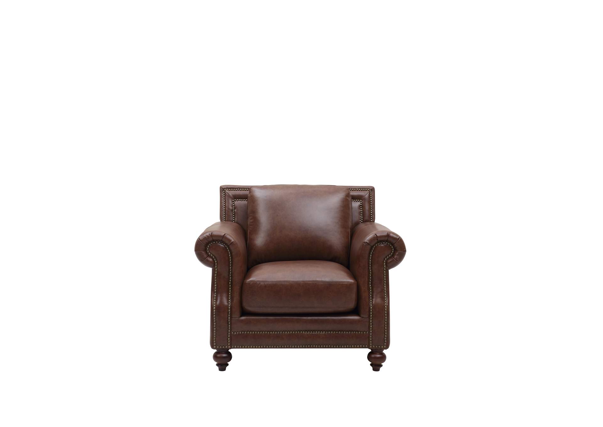 Georgetowne 4855 Bayliss Chair 1721 Rustic Brown Leather - S,Leather Italia USA