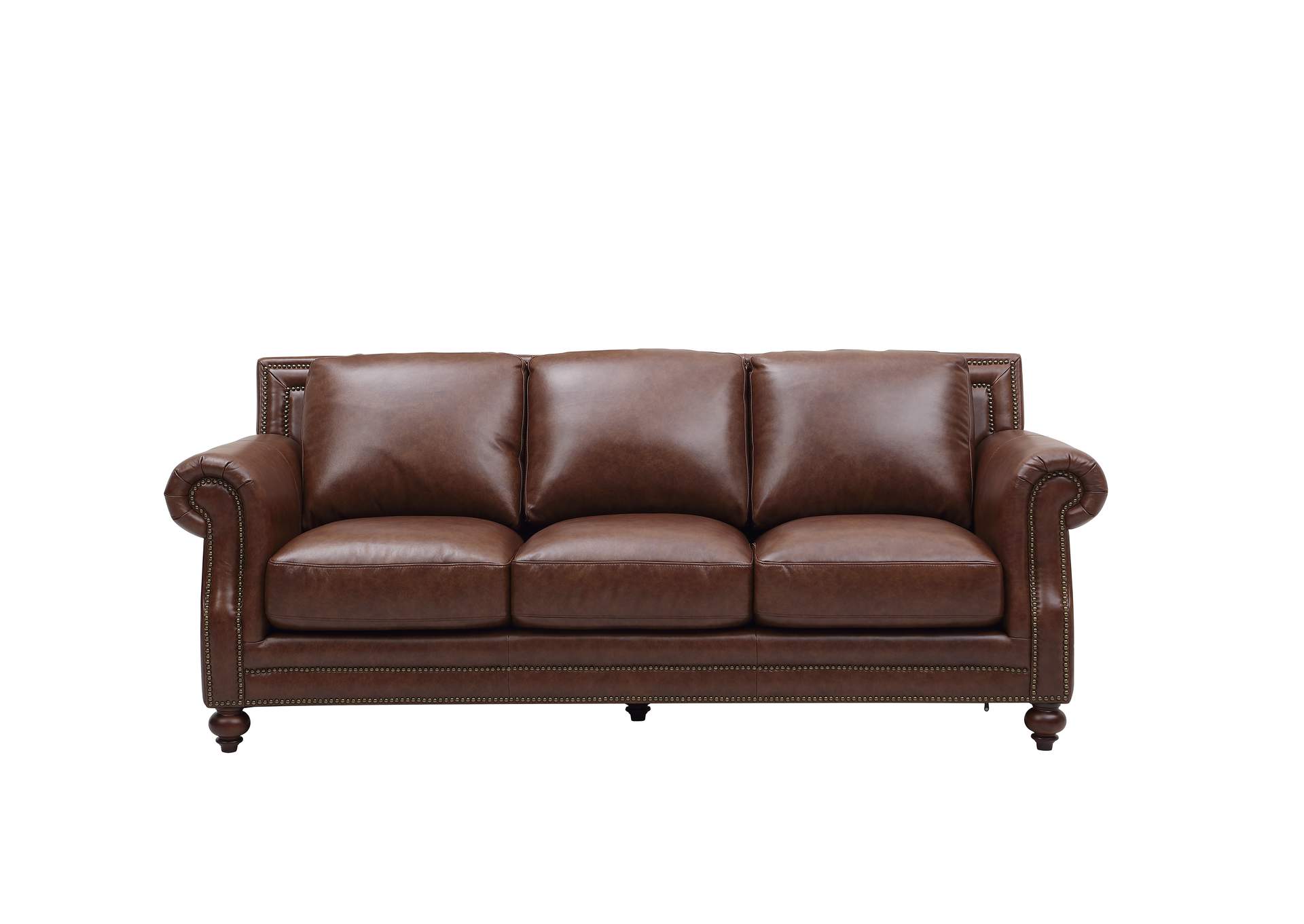 Georgetowne 4855 Bayliss Sofa 1721 Rustic Brown Leather - Sp,Leather Italia USA