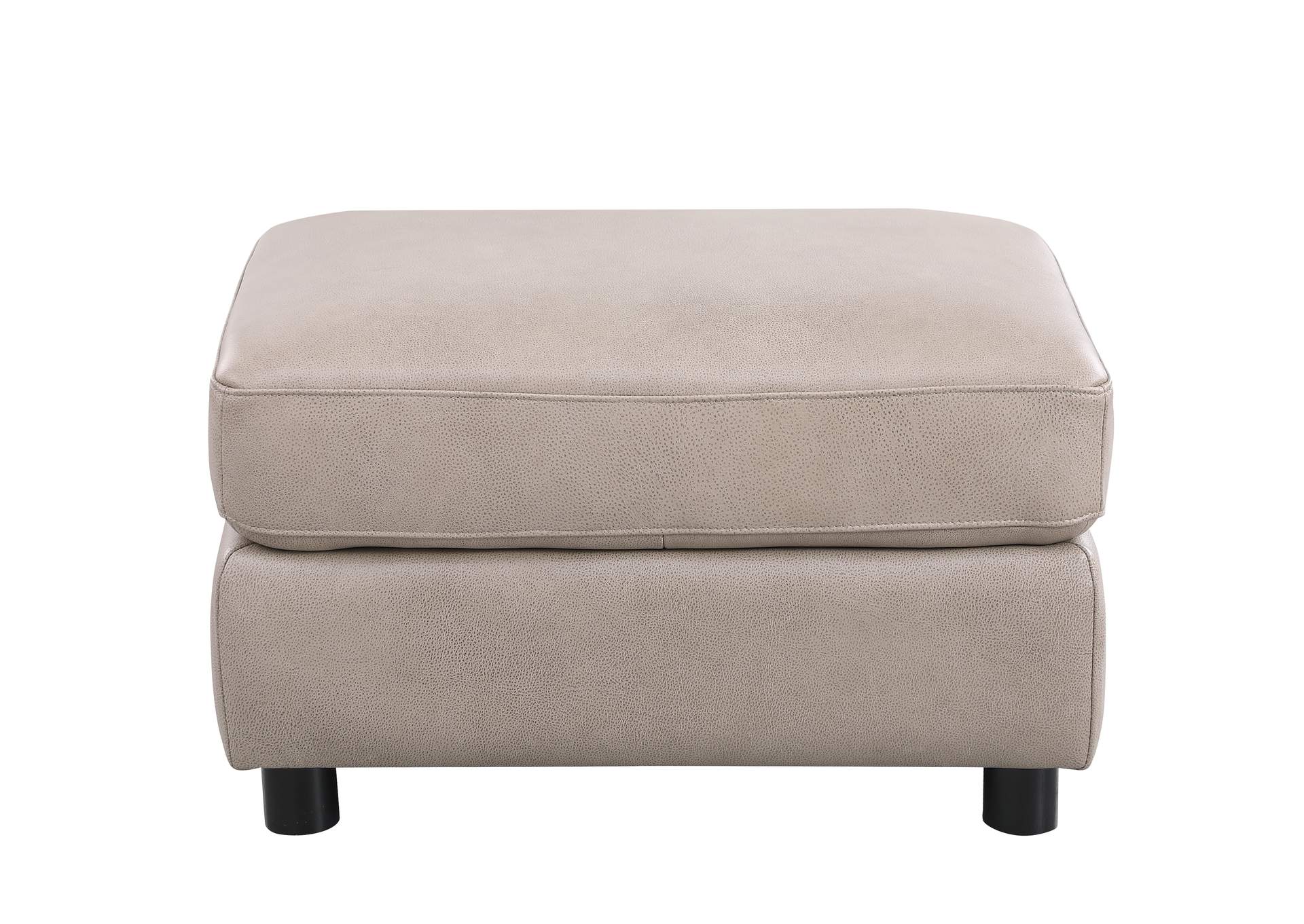 Cambria 4868 Waltz Ottoman 2336 Stone Leather - Split,Leather Italia USA