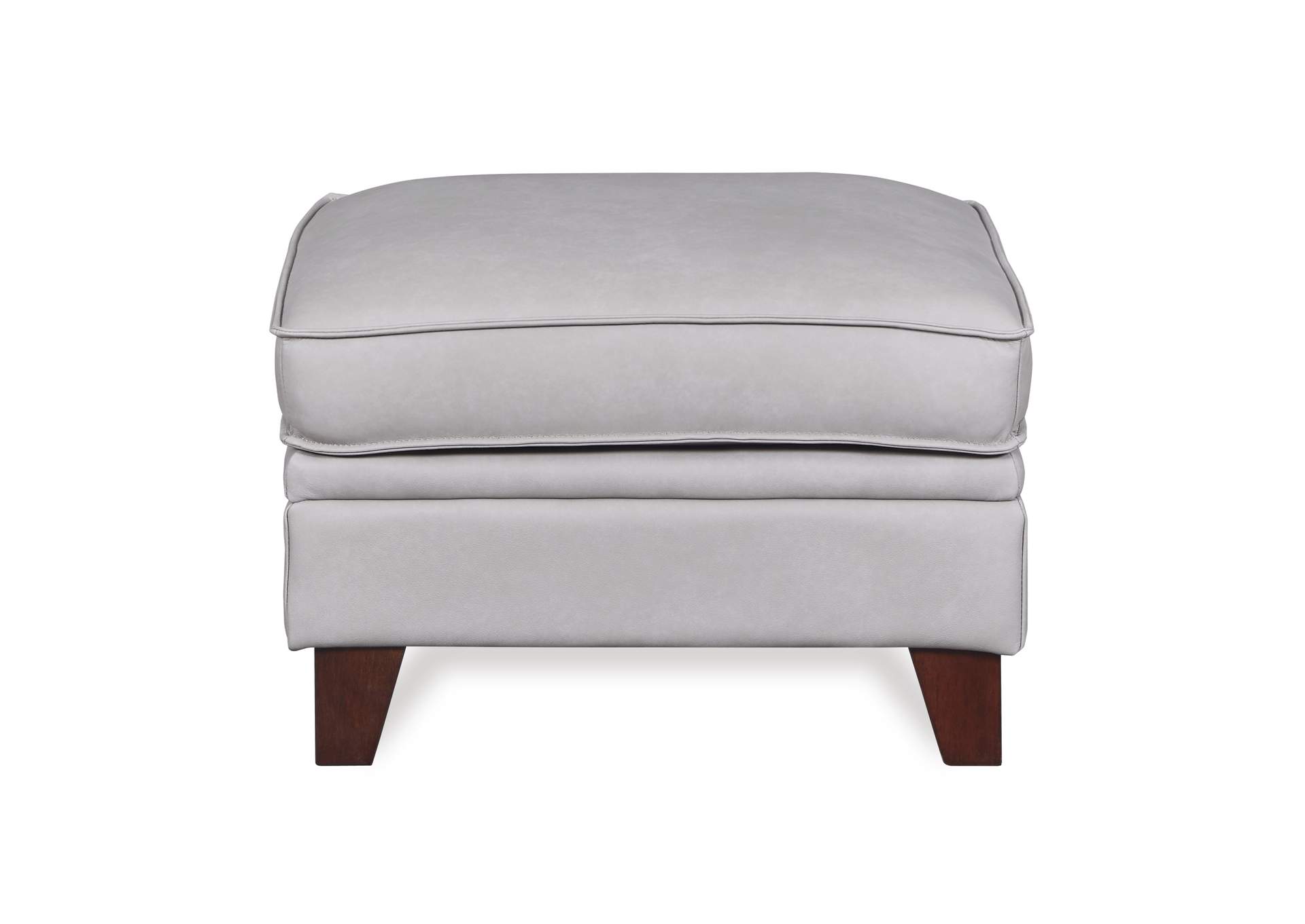 Cambria 5313 Stanton Ottoman 9305S Grey Leather - Split,Leather Italia USA