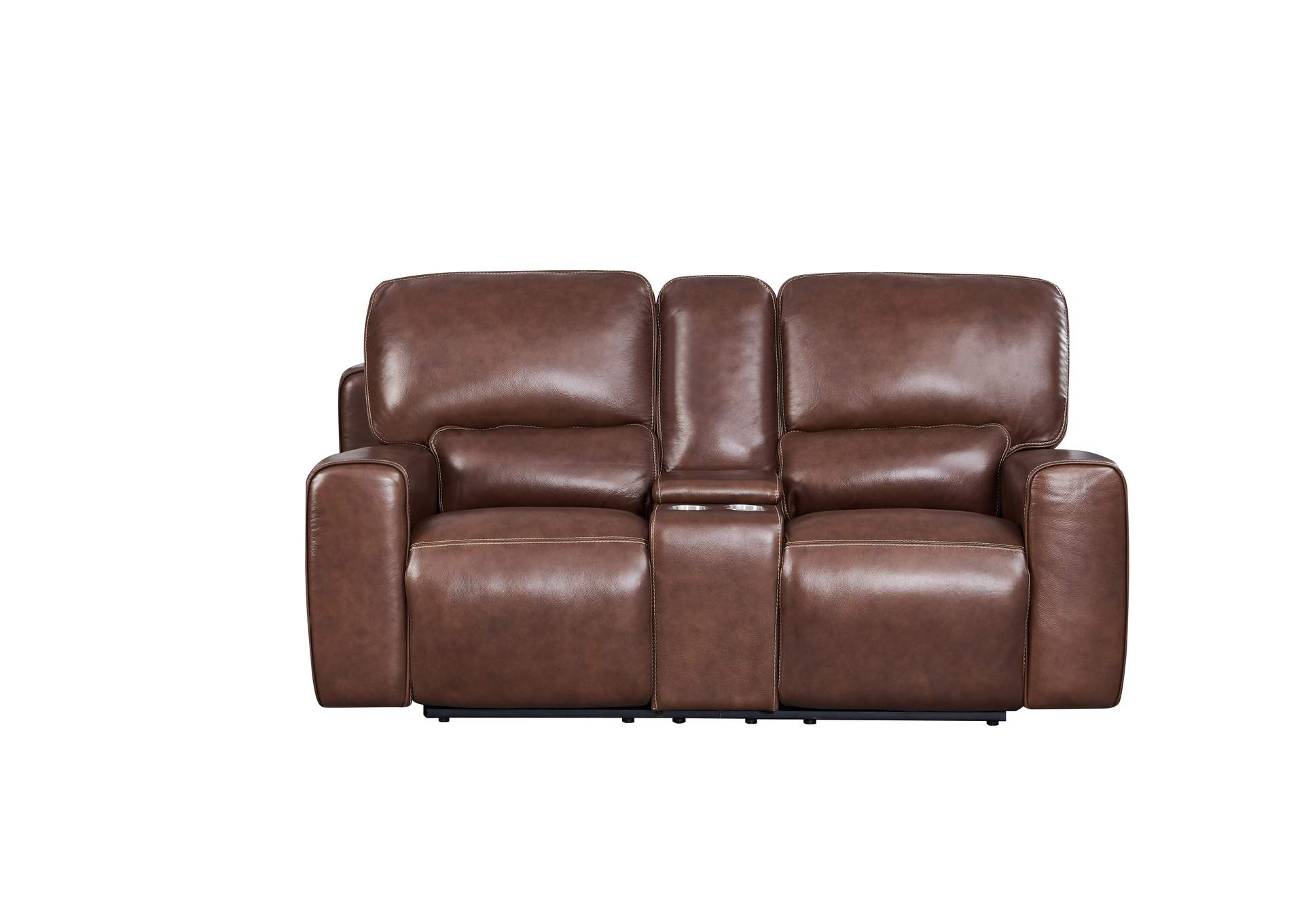 Georgetowne Eh9049 Broadway P2 Console Loveseat 8540Lv Brown,Leather Italia USA