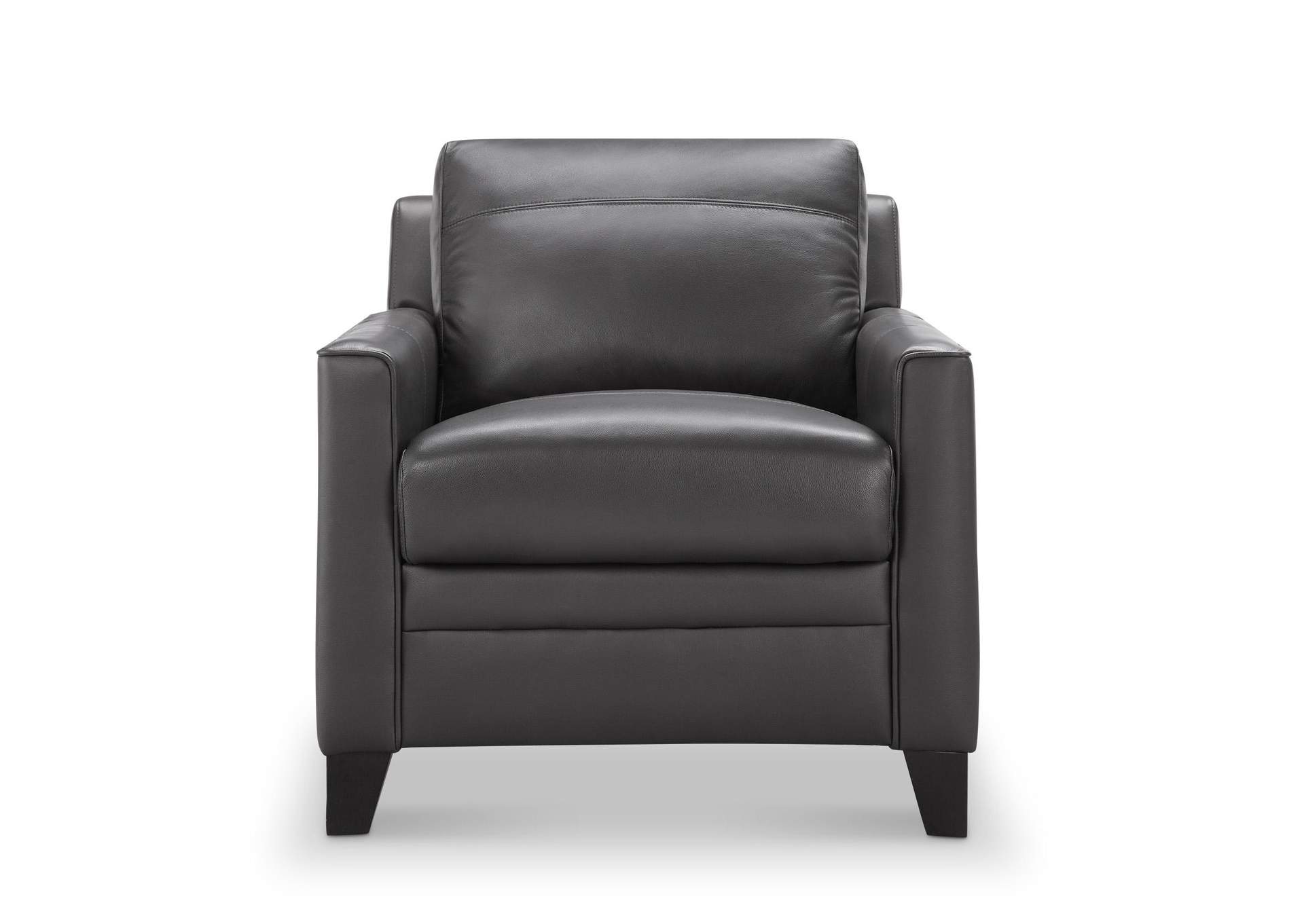Cambria 6287B Fletcher Chair 1128A Charcoal,Leather Italia USA