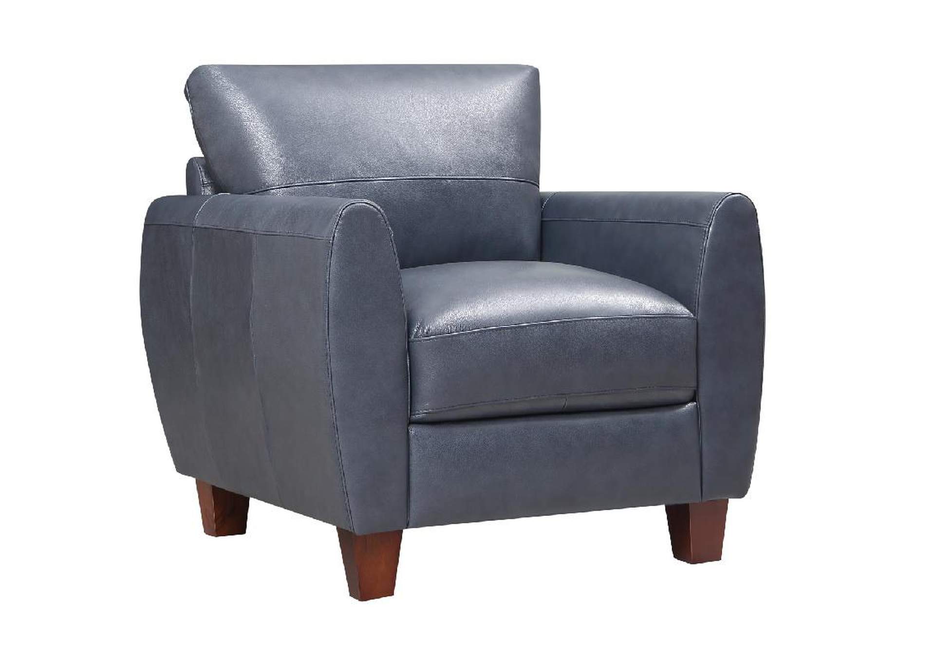 Georgetowne 6529 Traverse Chair 177147 Blue,Leather Italia USA