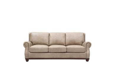 Image for Georgetowne 2223 Tilton Ottoman 8096 Beige Leather - Split