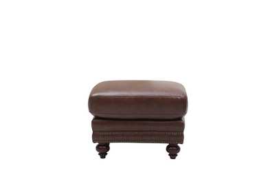 Image for Georgetowne 4855 Bayliss Ottoman 1721 Rustic Brown Leather -