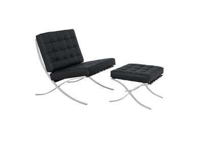 Image for Bellefonte Black Pavilion Chair and Ottoman