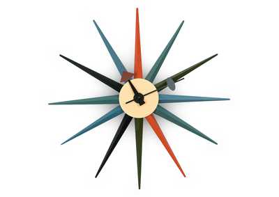 Image for Maxi Colorful Star Non-Ticking Wall Clock