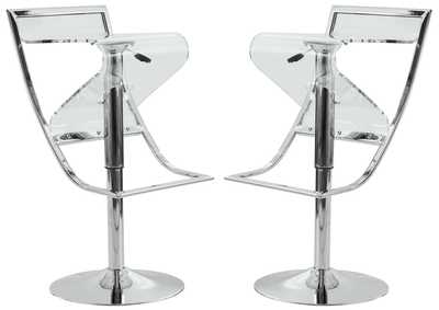 Image for Napoli Clear Bar Stool, Set of 2