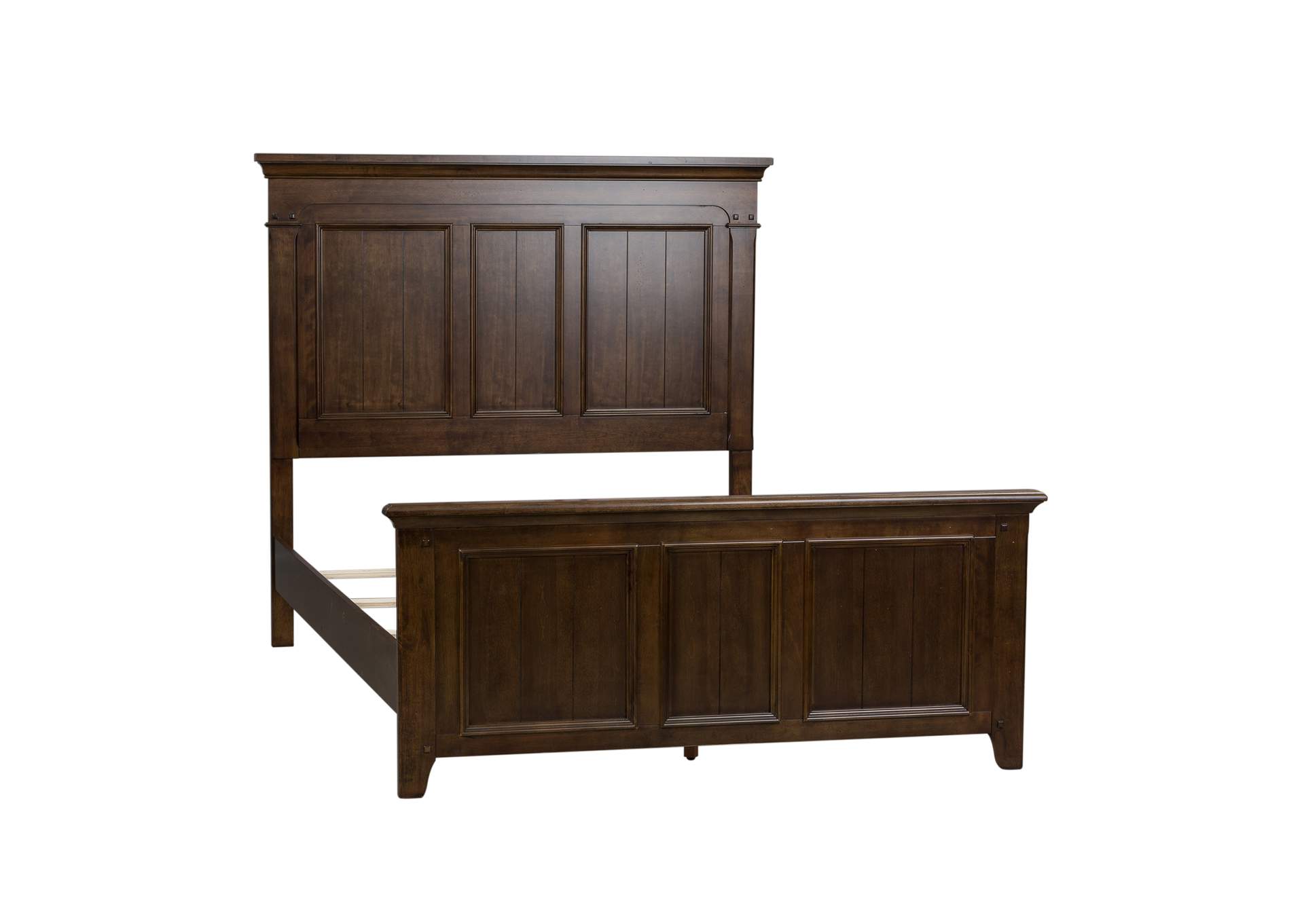 Saddlebrook King Panel Bed, Dresser & Mirror, Chest, Nightstand,Liberty