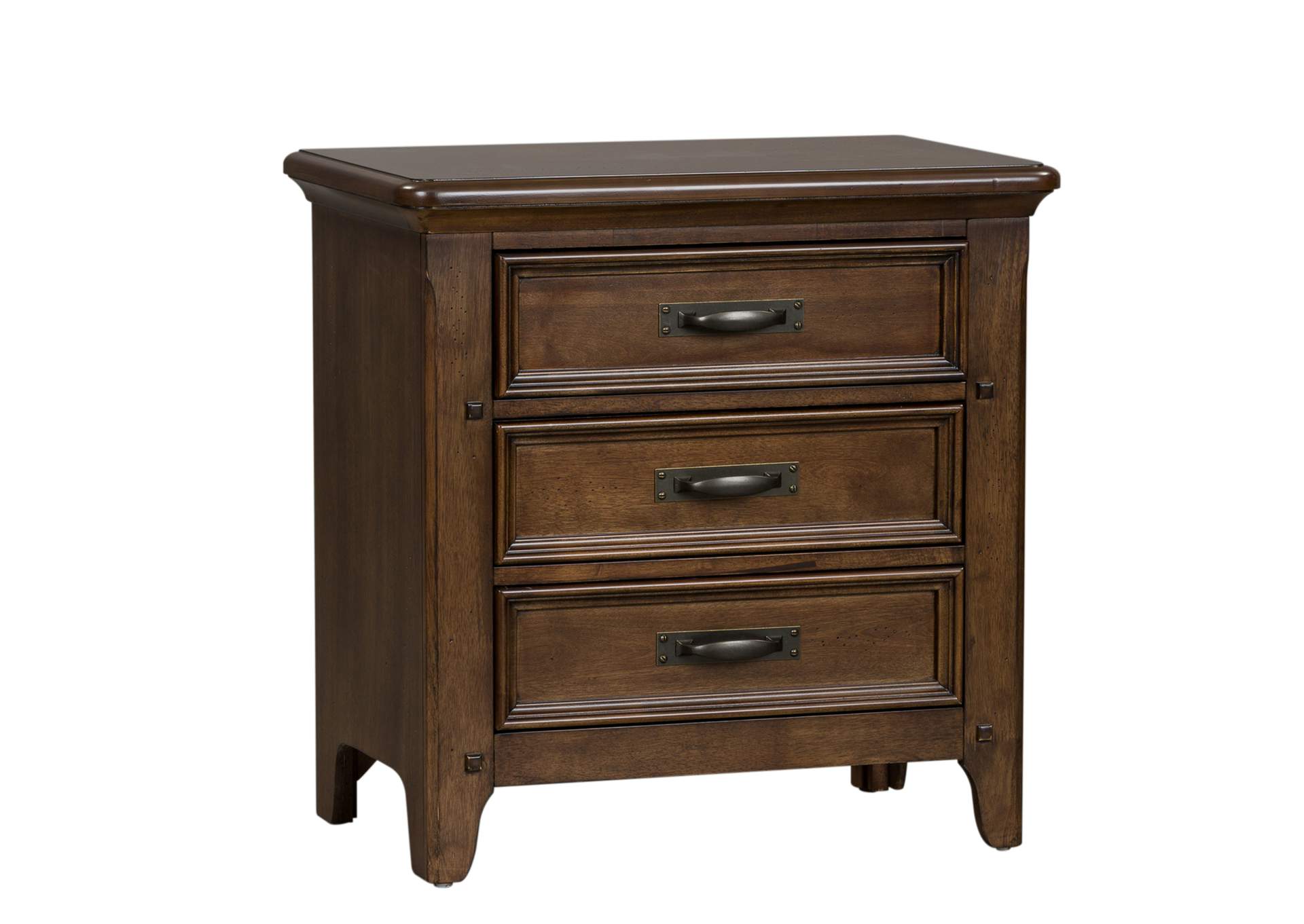 Saddlebrook King Panel Bed, Dresser & Mirror, Chest, Nightstand,Liberty