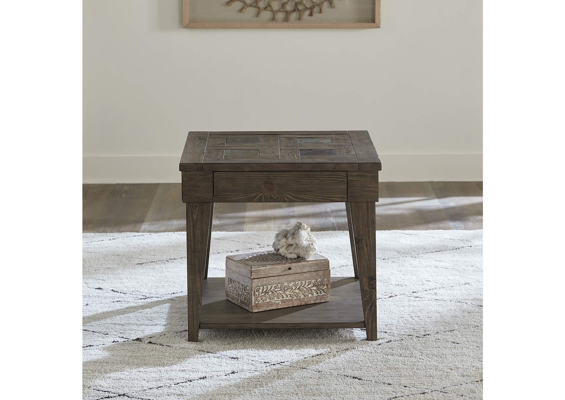 Arrowcreek Weathered Stone End Table Long Island Discount Furniture