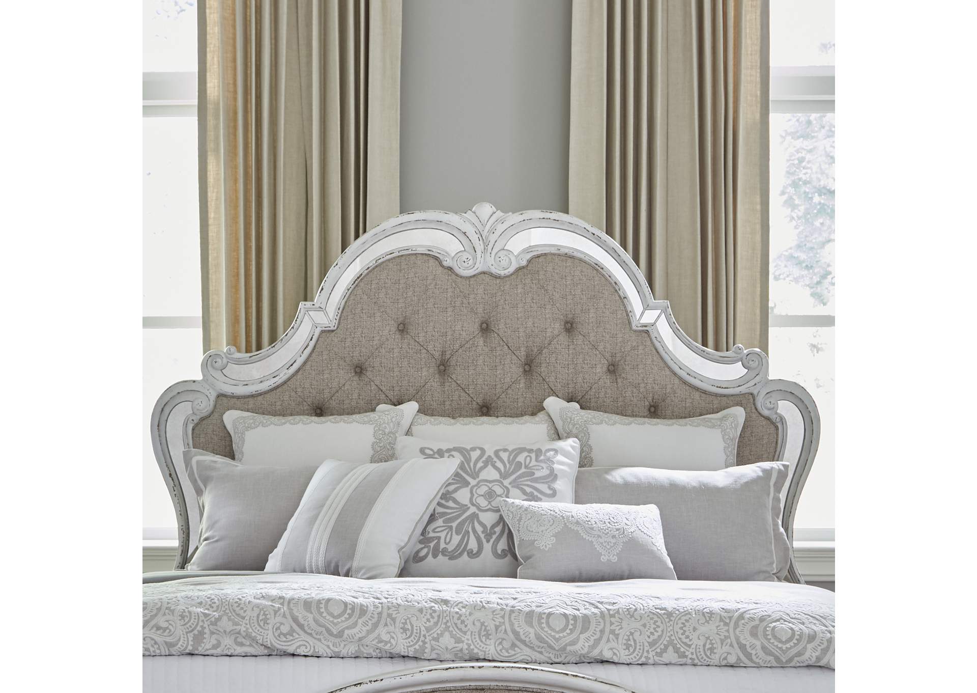 King Uph Mirror Headboard,Liberty
