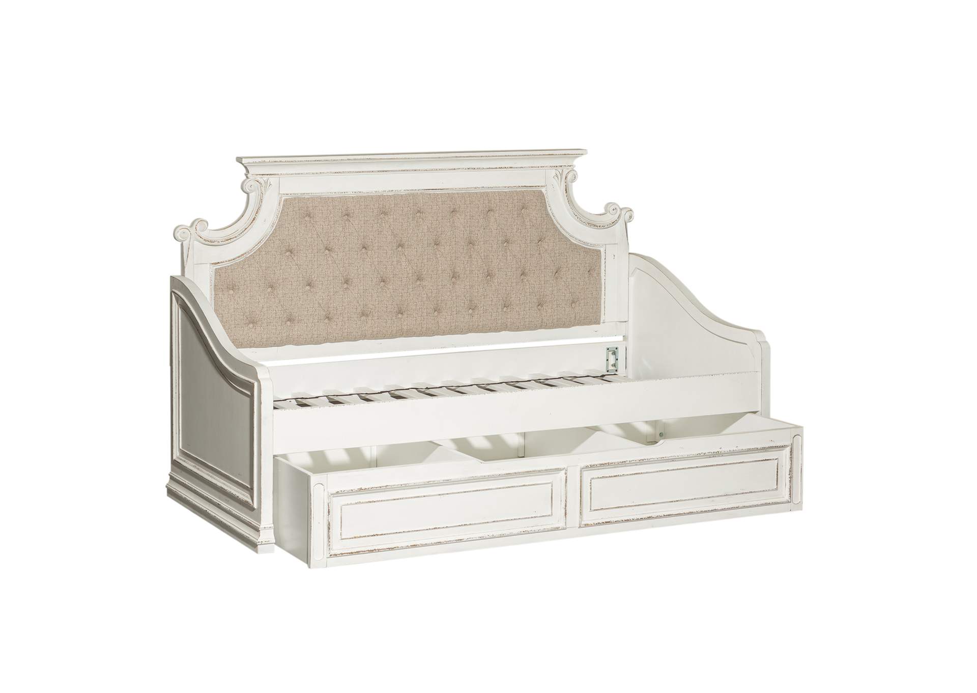 Magnolia Manor Antique White Twin, Antique White Twin Bed With Trundle