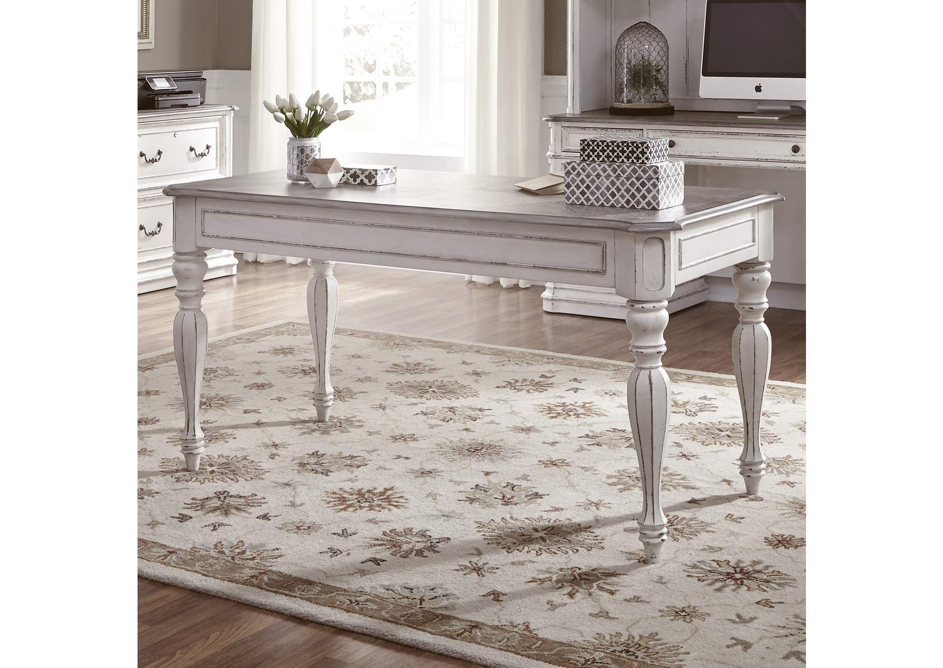 Magnolia Manor Antique White Writing Desk Nick's Furniture Sugar